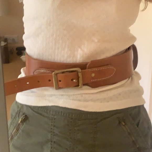 Tan leather belt main image 2